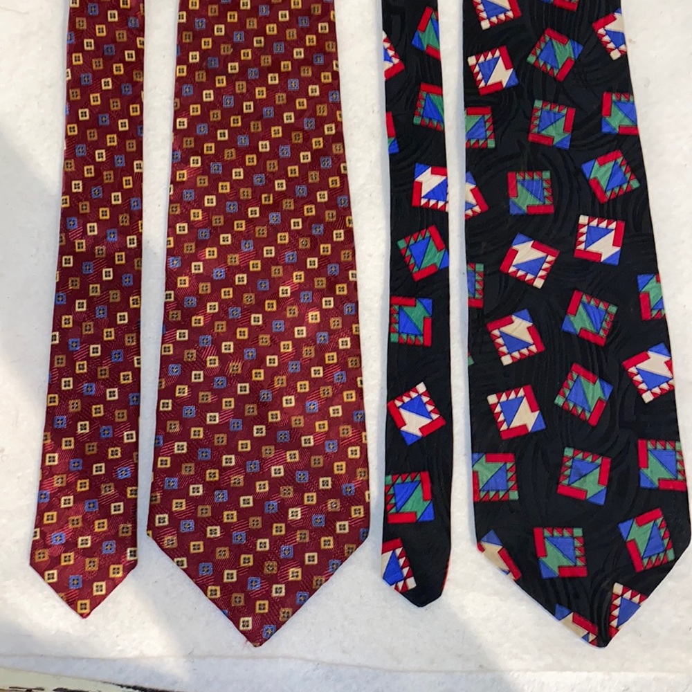 Pierre Balmain & Stefano Ricci mens  silk slim  tie lot of 2